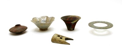 Lot 145 - A collection of Studio Pottery salt-glazed jugs