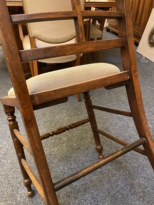 Lot 44 - A set of twelve Arts and Crafts walnut chairs