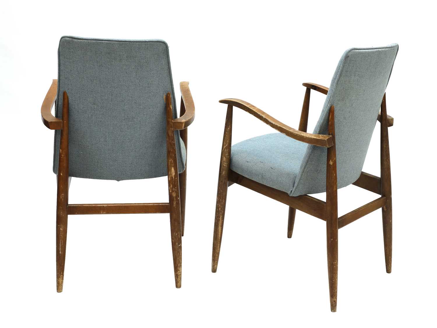 Lot 509 - A pair of beech armchairs