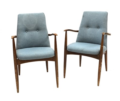 Lot 509 - A pair of beech armchairs