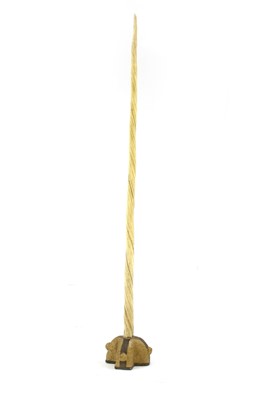 Lot 93 - A faux narwhal tusk standing ornament