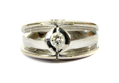 Lot 96 - A white gold single stone diamond ring