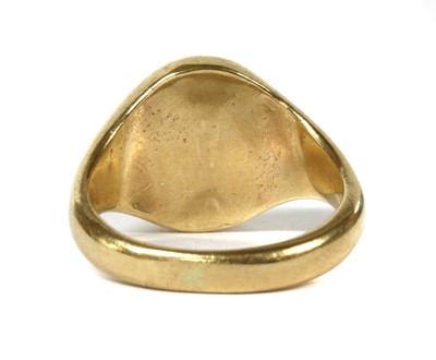 Lot 244 - A 9ct gold oval signet ring