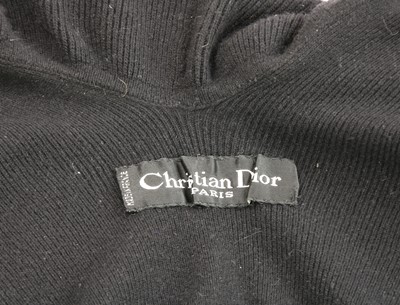 Lot 135 - A Christian Dior black large wrap