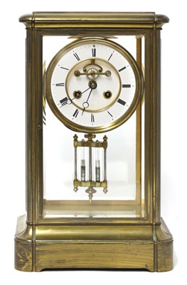 Lot 928 - A four-glass mantel clock