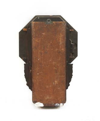 Lot 266 - A Victorian brass inlaid mahogany drop dial wall clock