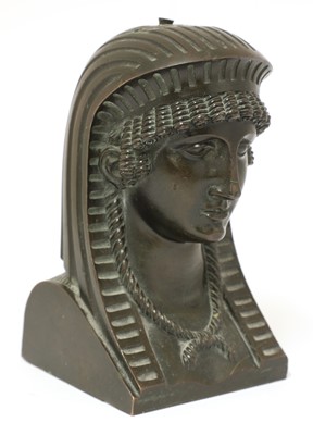 Lot 832 - An Egyptian bronze head
