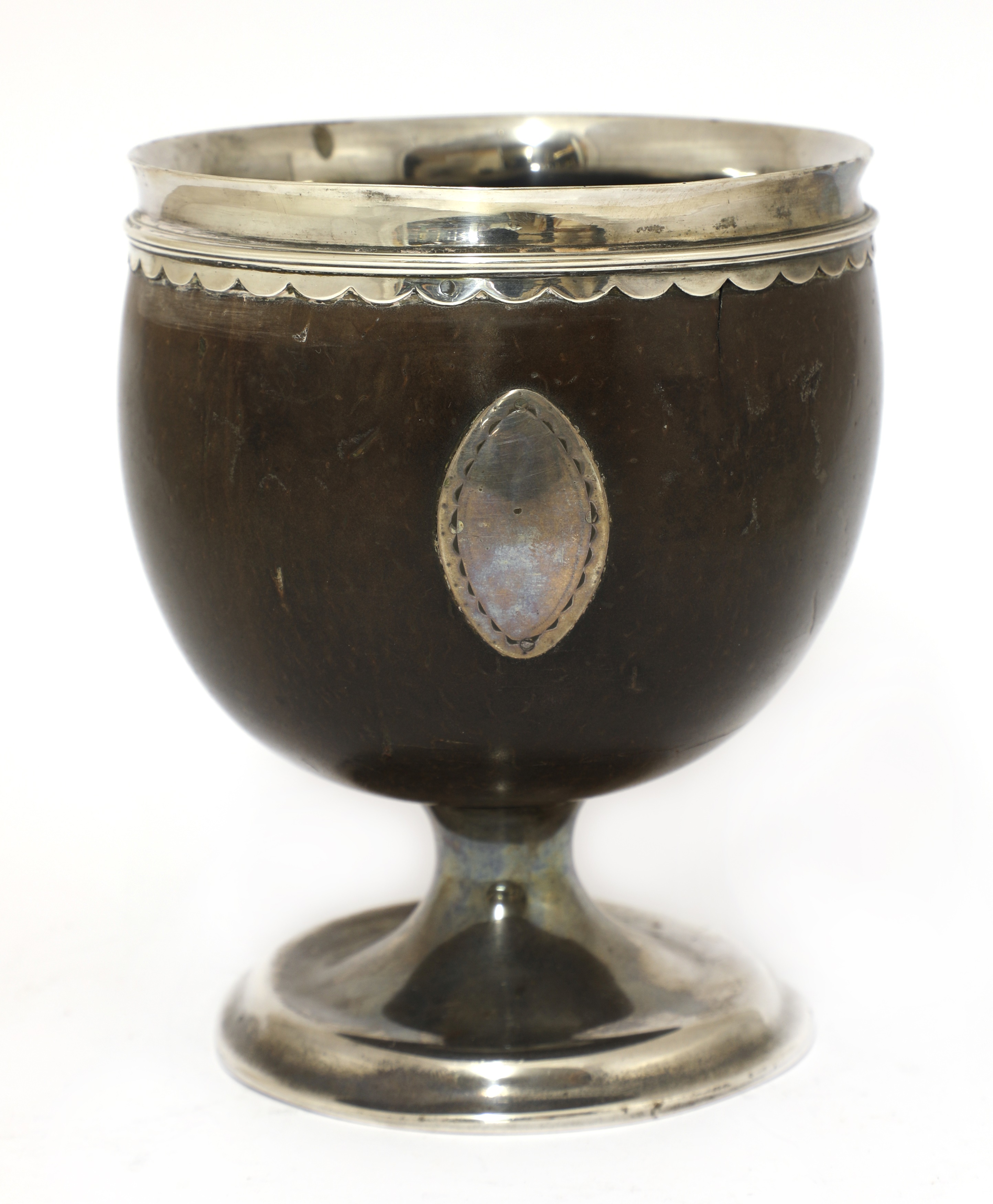 Lot 25 A silvermounted coconut cup