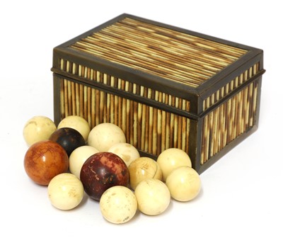 Lot 896 - A Ceylonese porcupine quill box and cover