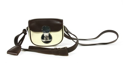 Lot 49 - A Ralph Lauren two-tone cream and brown leather crossbody bag