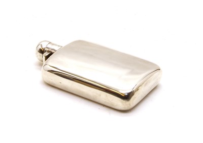 Lot 35 - A silver hip flask