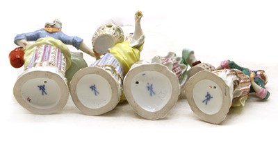 Lot 458 - Four Meissen 'Cris de Paris' figures