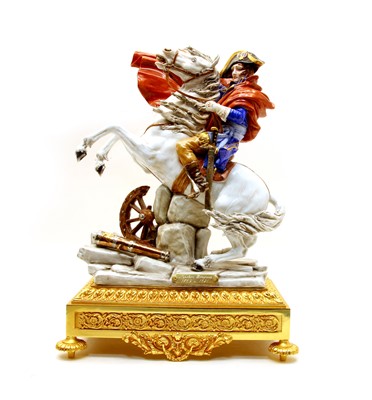 Lot 214 - A modern porcelain figure of Napoleon on horseback