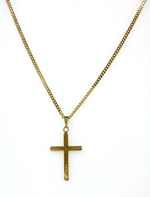 Lot 62 - A 9ct gold Latin cross pendant