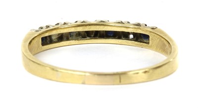 Lot 110 - A gold sapphire and diamond ring
