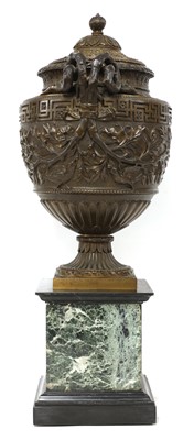 Lot 122 - An Italian grand tour bronze urn by Boschetti (1820-1870)