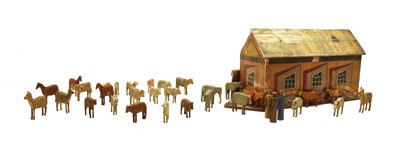 Lot 90 - A German wooden Noah's Ark