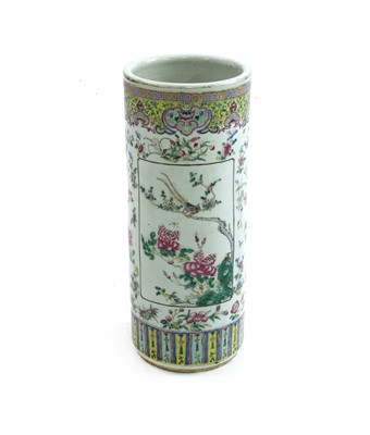 Lot 737 - A Chinese porcelain vase or stick stand