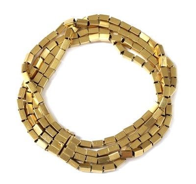 Lot 182 - An Italian 18ct gold four row bracelet, c.1950