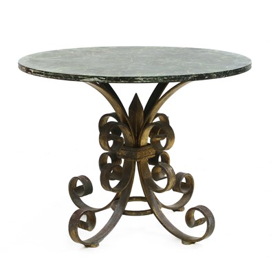 Lot 967 - A French wrought iron centre table