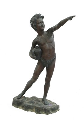 Lot 395 - A large Italian bronze figure of a boy