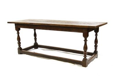 Lot 378 - An oak refectory table