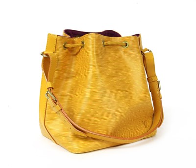 Lot 28 - A Louis Vuitton yellow Epi leather 'Noé' shoulder bag