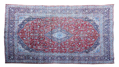 Lot 413 - A Persian Kashan carpet