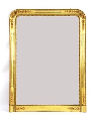 Lot 800 - A large gilt framed overmantle mirror