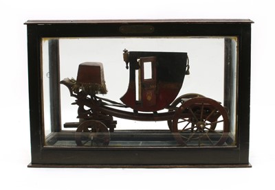 Lot 421 - Scratch built model of a 1660 English mail coach