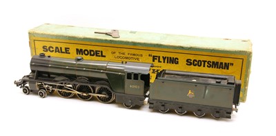 Lot 114 - A restored Bassett Lowke O gauge clockwork class A3 4-6-2 Flying Scotsman locomotive