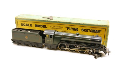 Lot 114 - A restored Bassett Lowke O gauge clockwork class A3 4-6-2 Flying Scotsman locomotive