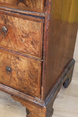 Lot 108 - A Queen Anne walnut cabinet on chest
