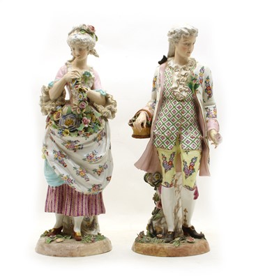 Lot 264D - A pair of 19th century French porcelain figures