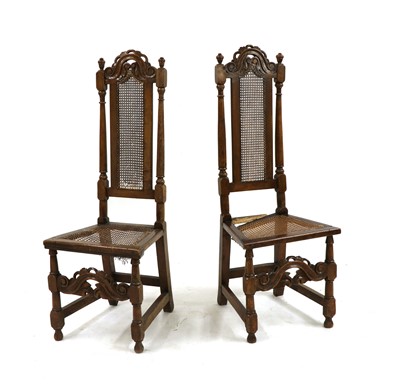 Lot 578 - A pair of William & Mary walnut chairs