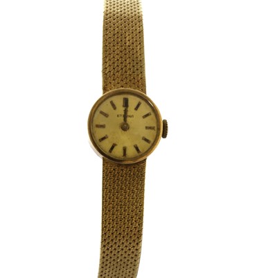 Lot 155 - A ladies' 9ct gold Eterna mechanical bracelet watch