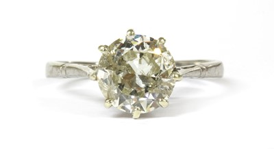 Lot 120 - A white gold single stone diamond ring