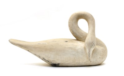 Lot 203 - A carved  swan