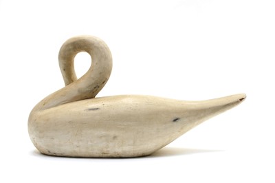 Lot 203 - A carved  swan