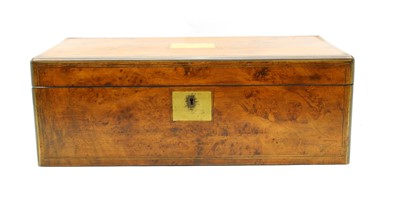 Lot 264B - An early 19th century brass bound walnut writing box