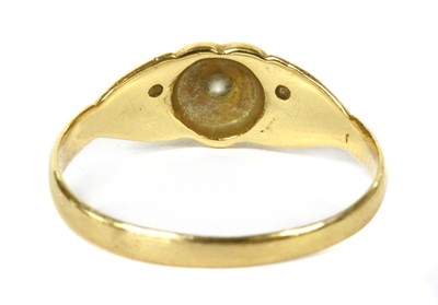Lot 350 - A gold diamond set Claddagh style ring