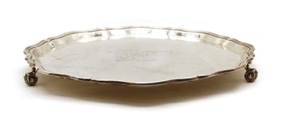 Lot 9 - A large silver salver