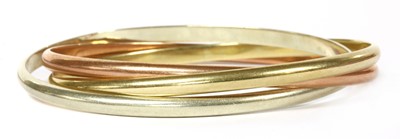 Lot 178 - A gold Russian wedding ring-style bangle