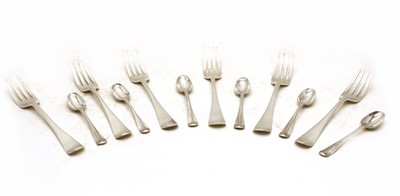 Lot 260 - A set of six Georgian silver forks