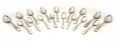 Lot 258 - A set of twelve Georgian silver table spoons