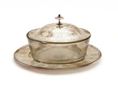 Lot 276 - A Victorian silver butter dish