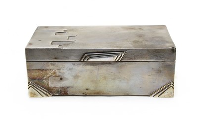 Lot 294 - An Art Deco silver cigarette box by Walker & Hall
