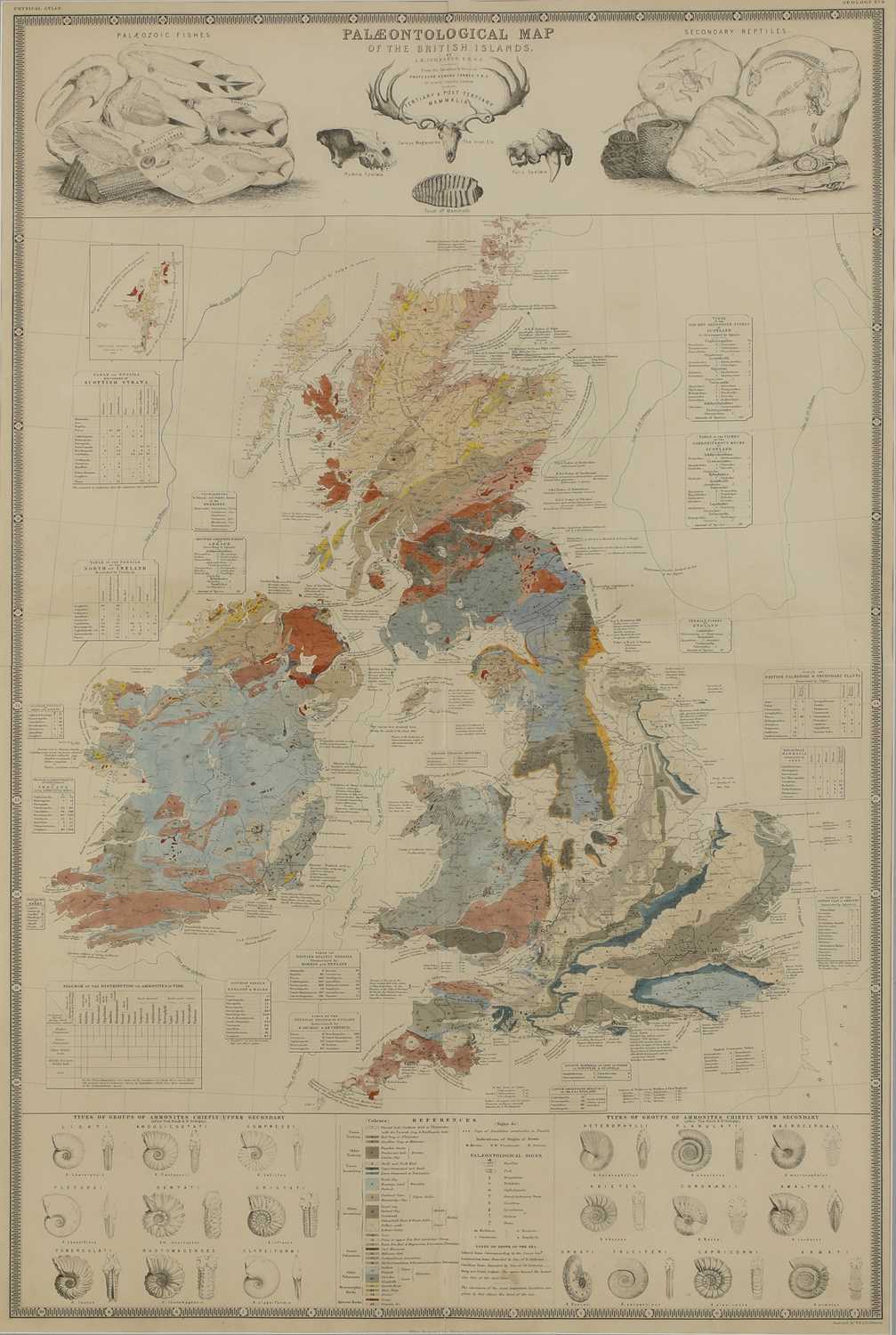 Lot 905 - 'Palaeontological map of the British Islands'