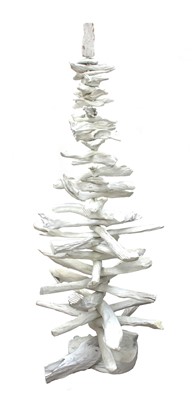 Lot 285 - A painted driftwood tree