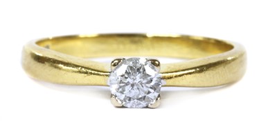 Lot 346 - An 18ct gold single stone diamond ring
